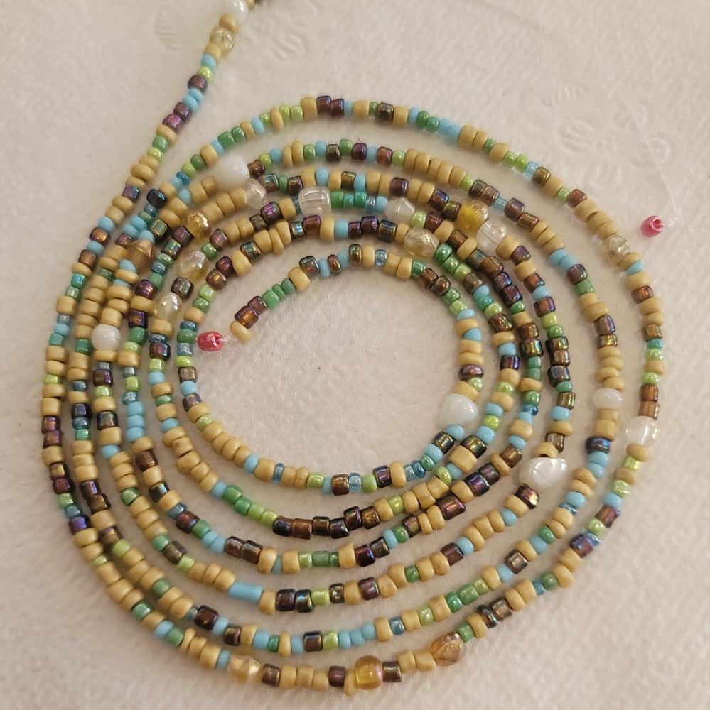 Summer at the beach waistbeads 45"